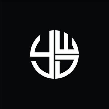 YWD logo YWD icon YWD vector YWD monogram YWD letter YWD minimalist YWD Circle YWD flat Unique modern flat abstract logo design.
