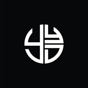 YYD logo YYD icon YYD vector YYD monogram YYD letter YYD minimalist YYD Circle YYD flat Unique modern flat abstract logo design.