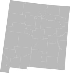 New Mexico vector map with county boundaries (Albers equal area conic projection, PPT-compatible & fully editable)