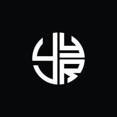 YYR logo YYR icon YYR vector YYR monogram YYR letter YYR minimalist YYR Circle YYR flat Unique modern flat abstract logo design.