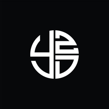 YZD logo YZD icon YZD monogram YZD letter minimalist Circle flat Unique modern abstract logo design.