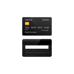 Bank credit card icon logo flat vector design