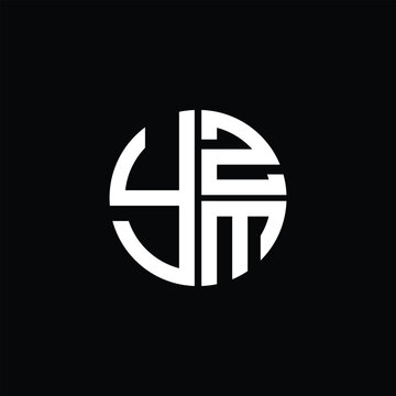 YZM logo YZM icon YZM monogram YZM letter minimalist Circle flat Unique modern abstract logo design.
