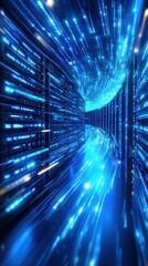 Advanced server in a server room showcasing modern technology and efficient data management systems