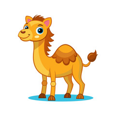 Adorable Baby Camel Cartoon Illustration