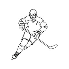 Fototapeta premium ice hockey player vector