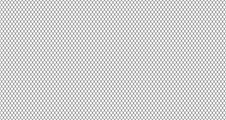 Black wire mesh fence on a white background