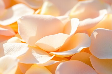 Obraz premium Delicate, pastel rose petals in soft light.