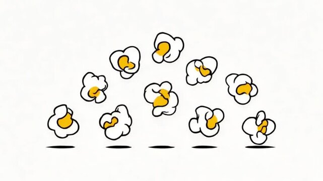 Popcorn Cascade: Whimsical Snack Illustration