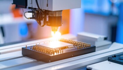 Fototapeta premium Semiconductor Manufacturing Equipment Inspection
