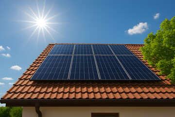 Solar Panel Installation on a Residential Roof