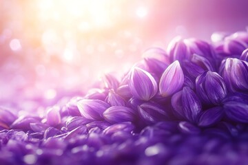 A vibrant display of clustered purple blossoms.