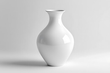 Elegant White Ceramic Vase Home Decor Minimalist Design