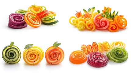 Colorful vegetable artistry
