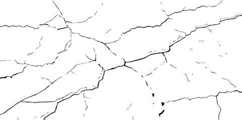  Abstract Overlay. Wall Background.Cracks in the concrete wall isolated on white background.  For designers to apply texture cracks to objects.
