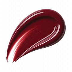 smooth glossy lipstick or paint swatch in different colour style  isolated on transparent background