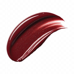 smooth glossy lipstick or paint swatch in different colour style  isolated on transparent background