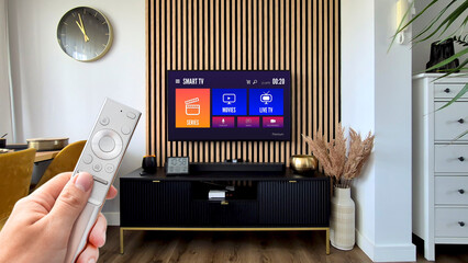 VOD multimedia TV streaming concept