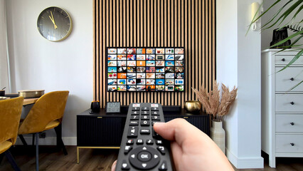 VOD multimedia TV streaming concept