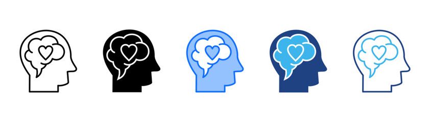 Emotional Intelligence Icon Set With Multiple Style Collection 