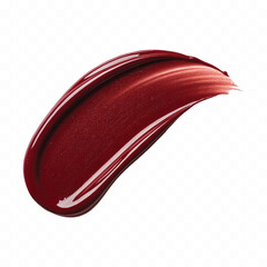 smooth glossy lipstick or paint swatch in different colour style  isolated on transparent background