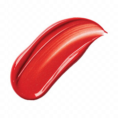 smooth glossy lipstick or paint swatch in different colour style  isolated on transparent background