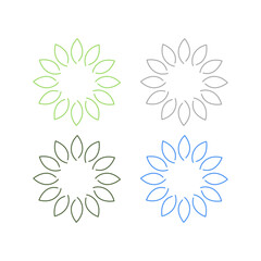 ORGANIC FARMING LEAVES LOGO SIGN SYMBOL ISOLATED ON WHITE