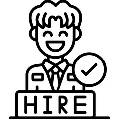 Hire Icon Vector Element