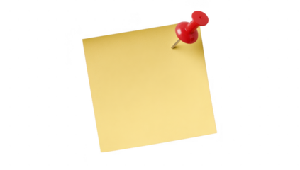 PNG yellow sticky note no bg sample mockup schedule concept using for decoration.