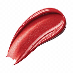 smooth glossy lipstick or paint swatch in different colour style  isolated on transparent background