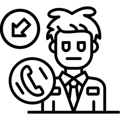 Inbound Icon Vector Element
