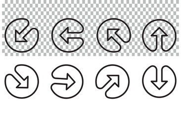 Round Arrow vector icon set.eps