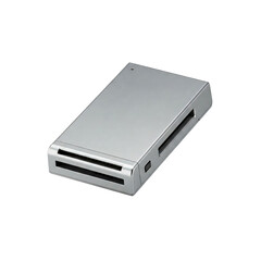 memory card reader in metallic grey