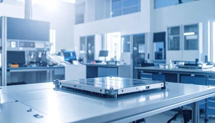 Fototapeta premium Metal Platform in Cleanroom