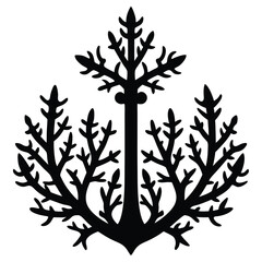 Anchor Shape Made From Coral Branches