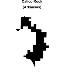Calico Rock (Arkansas) blank outline map