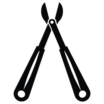 black pliers tool isolated clip art preview