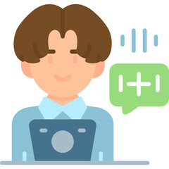 Positive Attitude Icon Vector Element