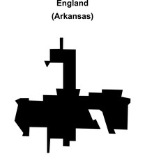 Obraz premium England (Arkansas) blank outline map