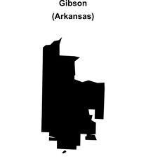 Gibson (Arkansas) blank outline map