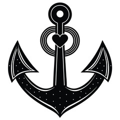 Anchor With Cutout Heart In Shank
