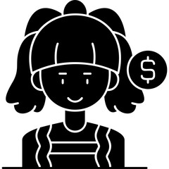 Businesswoman Icon Vector Element