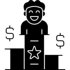 Podium Icon Vector Element