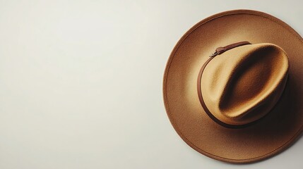 Light beige cowboy hat on a plain background.