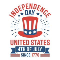 Independence Day T-Shirt Design vector, 4th July America T-Shirt Design
