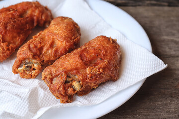 Fried chicken wings junk food