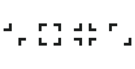 Obraz premium Vector full screen icon set isolated on white background.