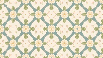 Fototapeta premium seamless pattern with flowers