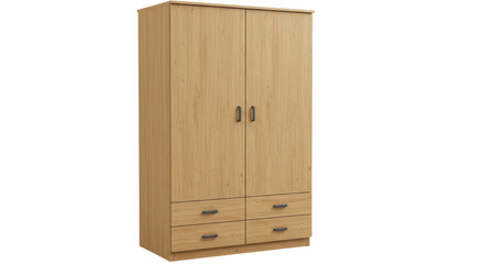 Isolated wooden wardrobe