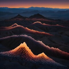 sunset over the mountains